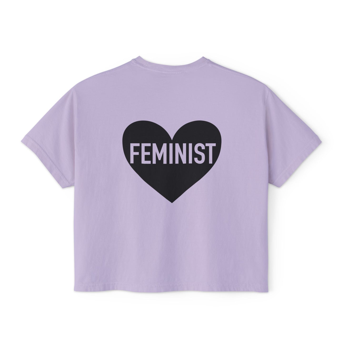 Feminist Heart Boxy Tee - Back Design