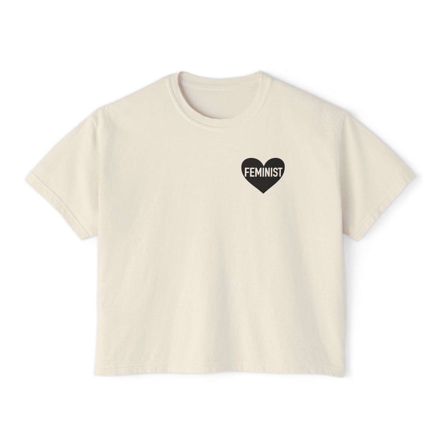 Feminist Heart Boxy Tee - Back Design