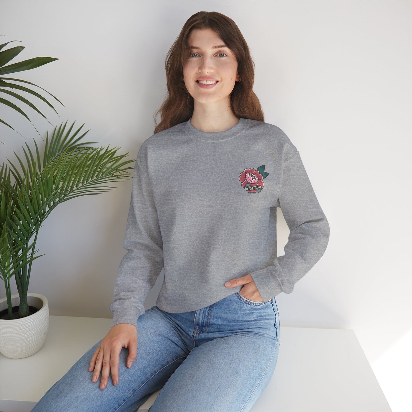Go Away Tattoo Crewneck Sweatshirt
