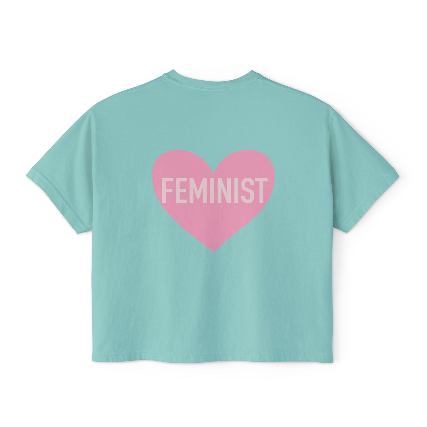 Feminist Heart Boxy Tee - Back Design