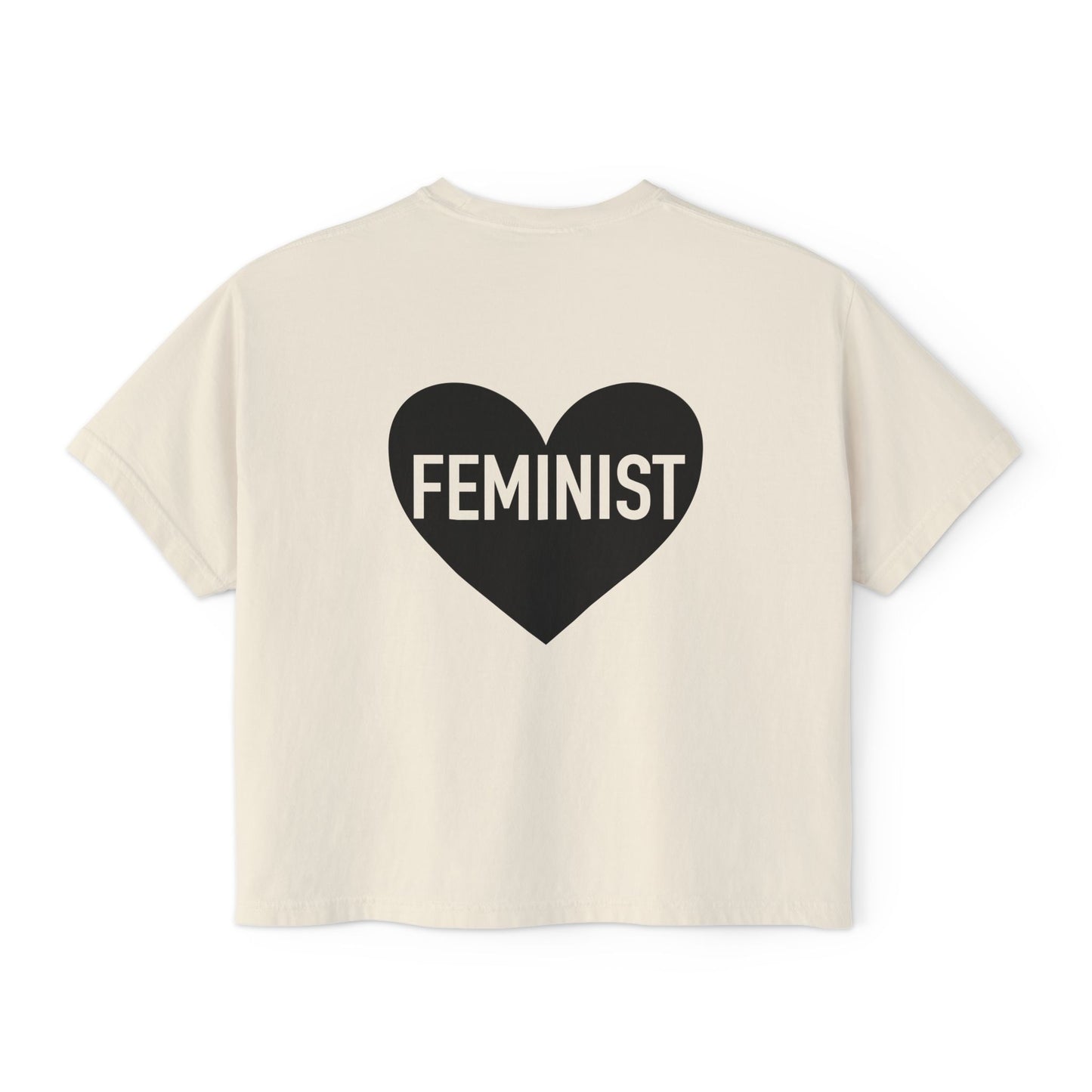 Feminist Heart Boxy Tee - Back Design