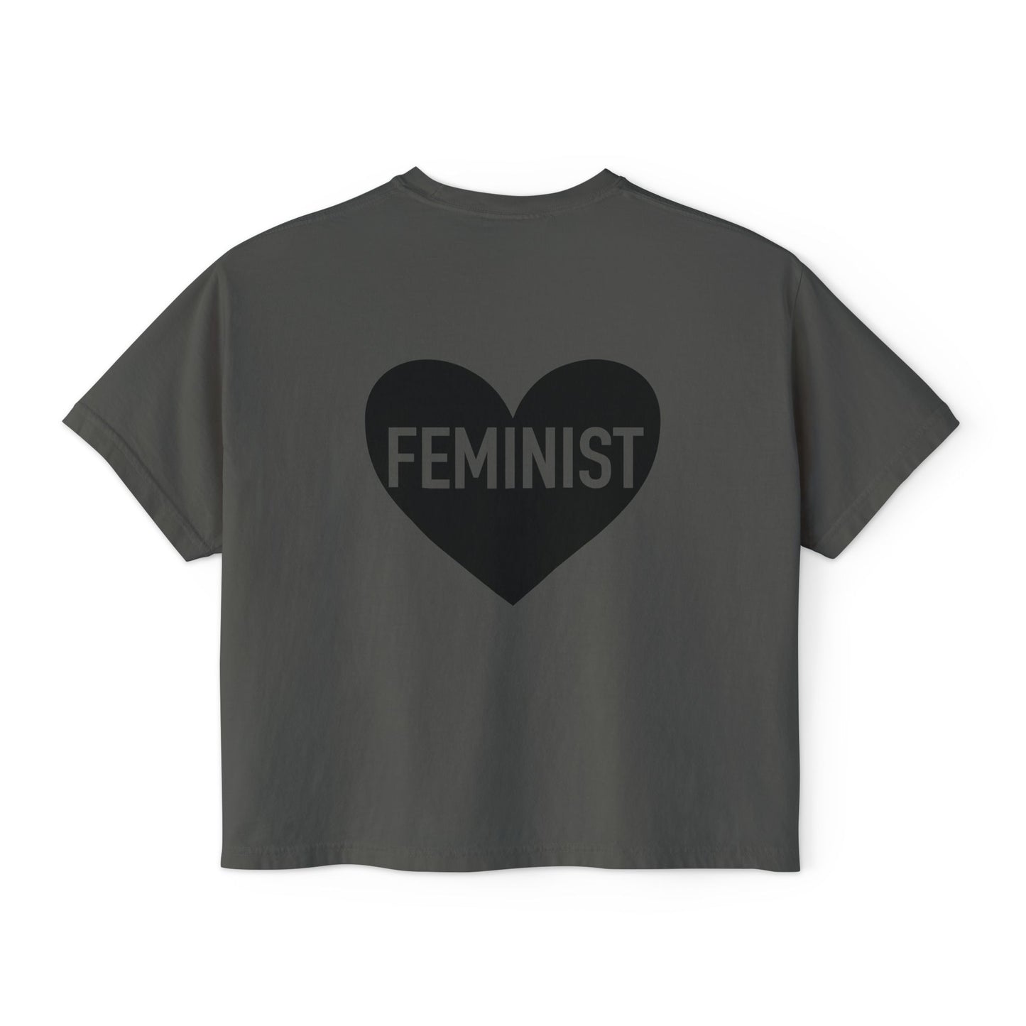 Feminist Heart Boxy Tee - Back Design
