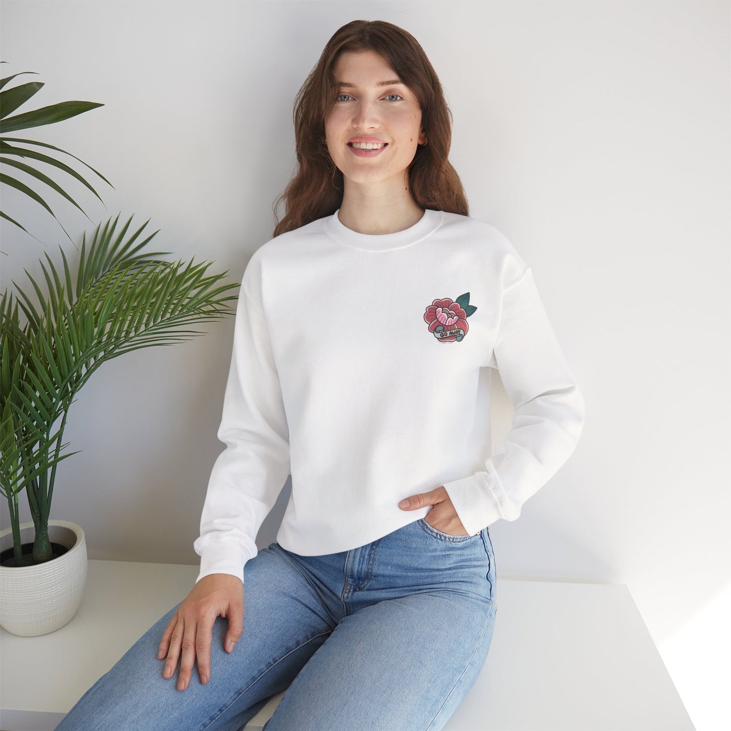 Go Away Tattoo Crewneck Sweatshirt