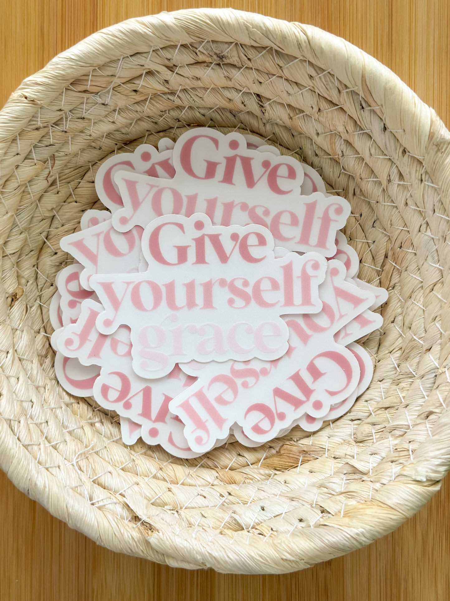 Give Yourself Grace Clear Sticker