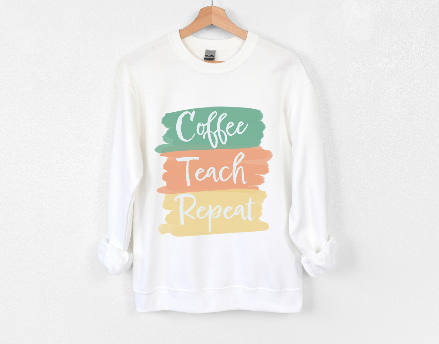 Coffee, Teach, Repeat Crewneck Sweatshirt