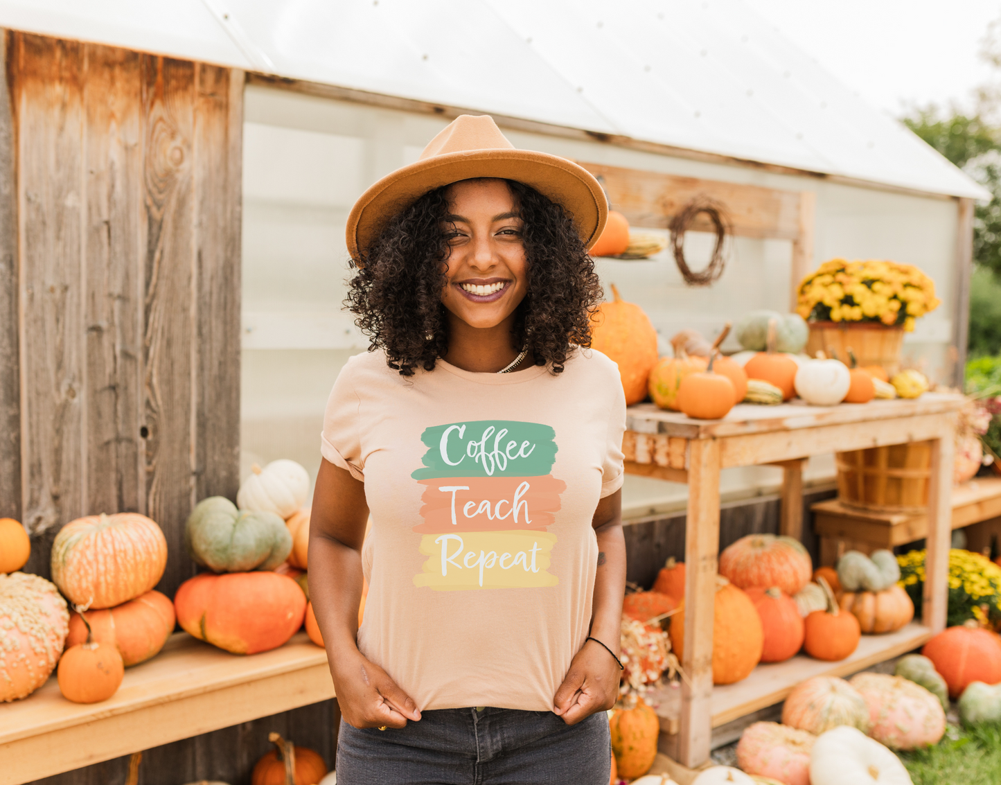 Coffee, Teach, Repeat Tee