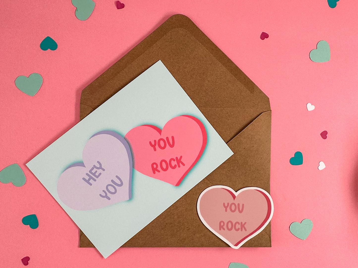 You Rock Candy Heart Sticker