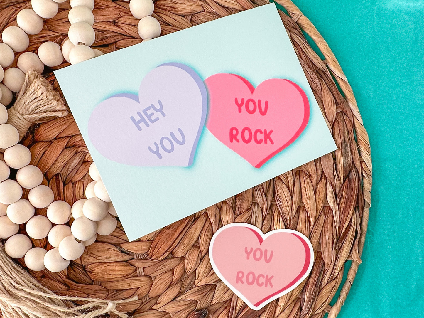 You Rock Candy Heart Sticker