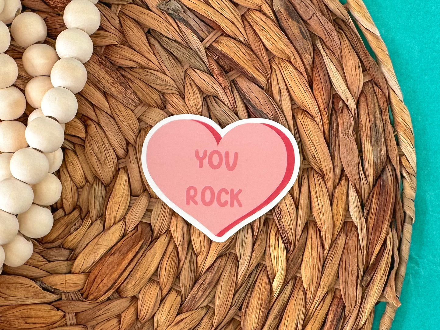 You Rock Candy Heart Sticker