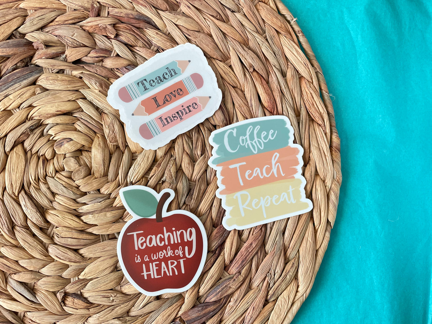 Teach Love Inspire Clear Sticker