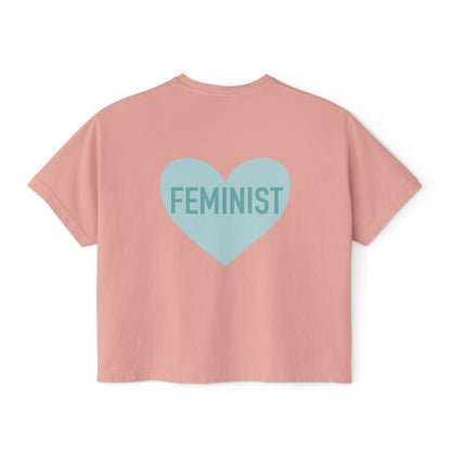 Feminist Heart Boxy Tee - Back Design