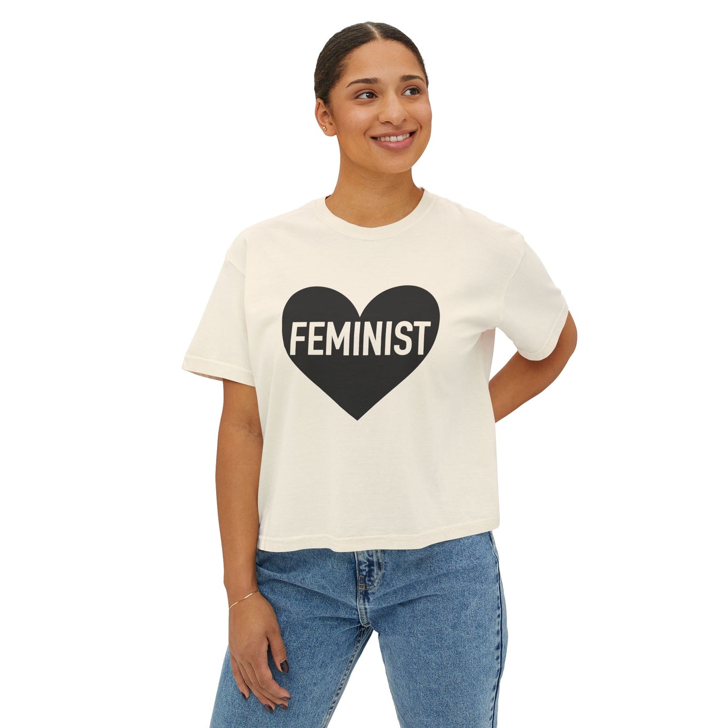 Feminist Heart Boxy Tee