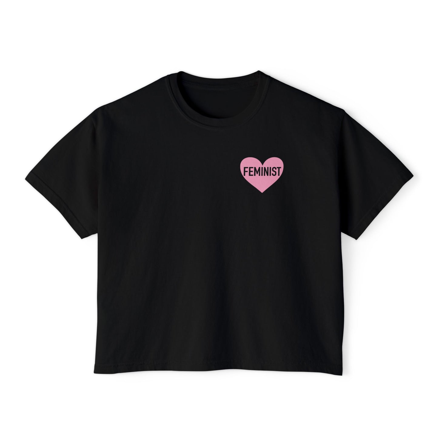Feminist Heart Boxy Tee - Back Design
