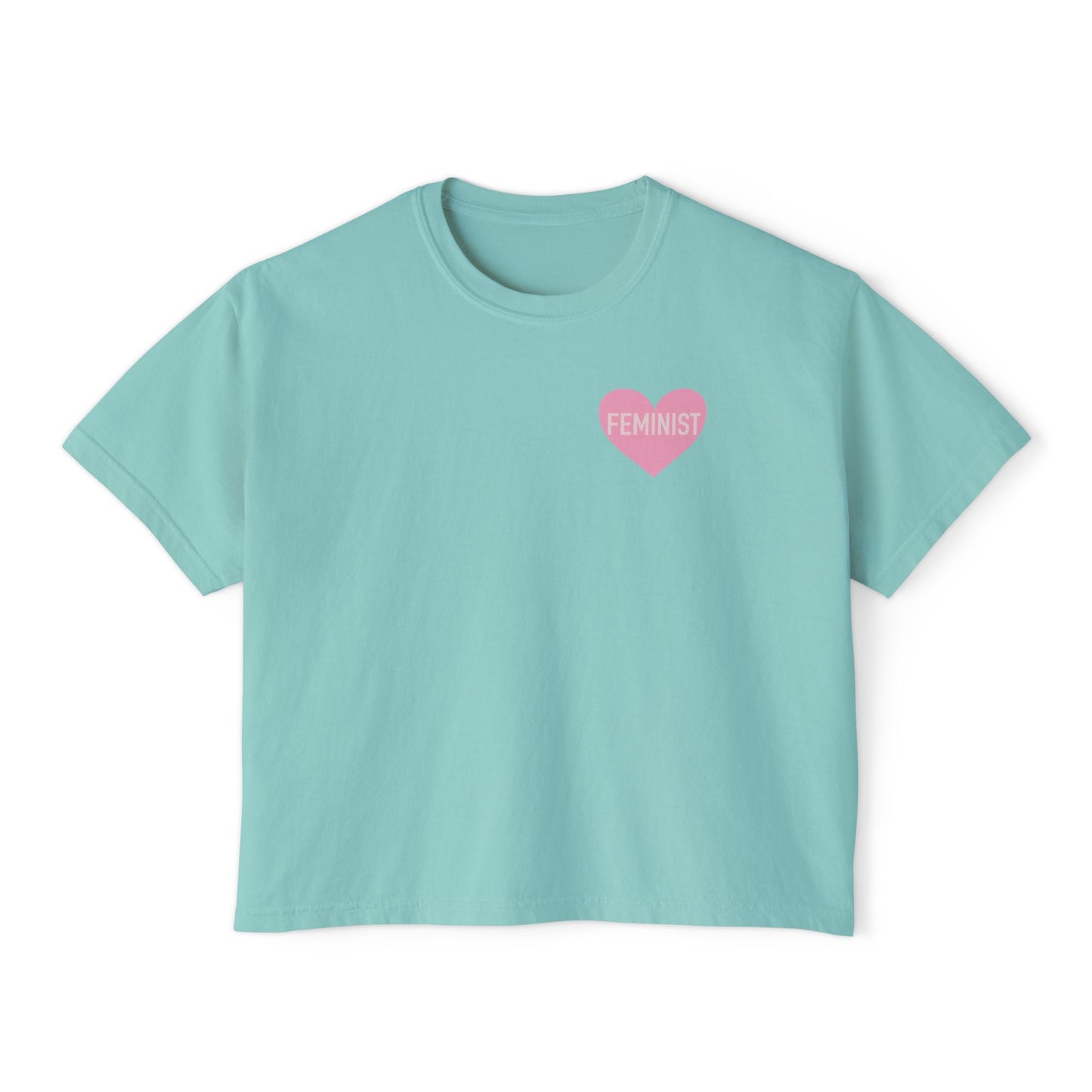 Feminist Heart Boxy Tee - Back Design