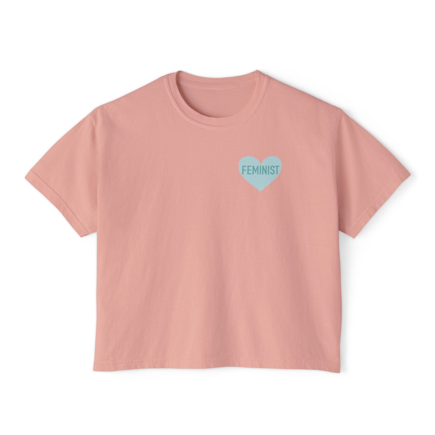 Feminist Heart Boxy Tee - Back Design