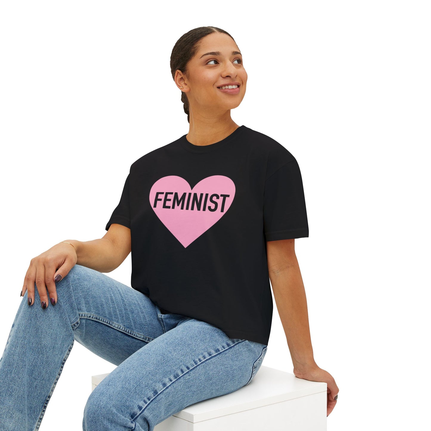 Feminist Heart Boxy Tee