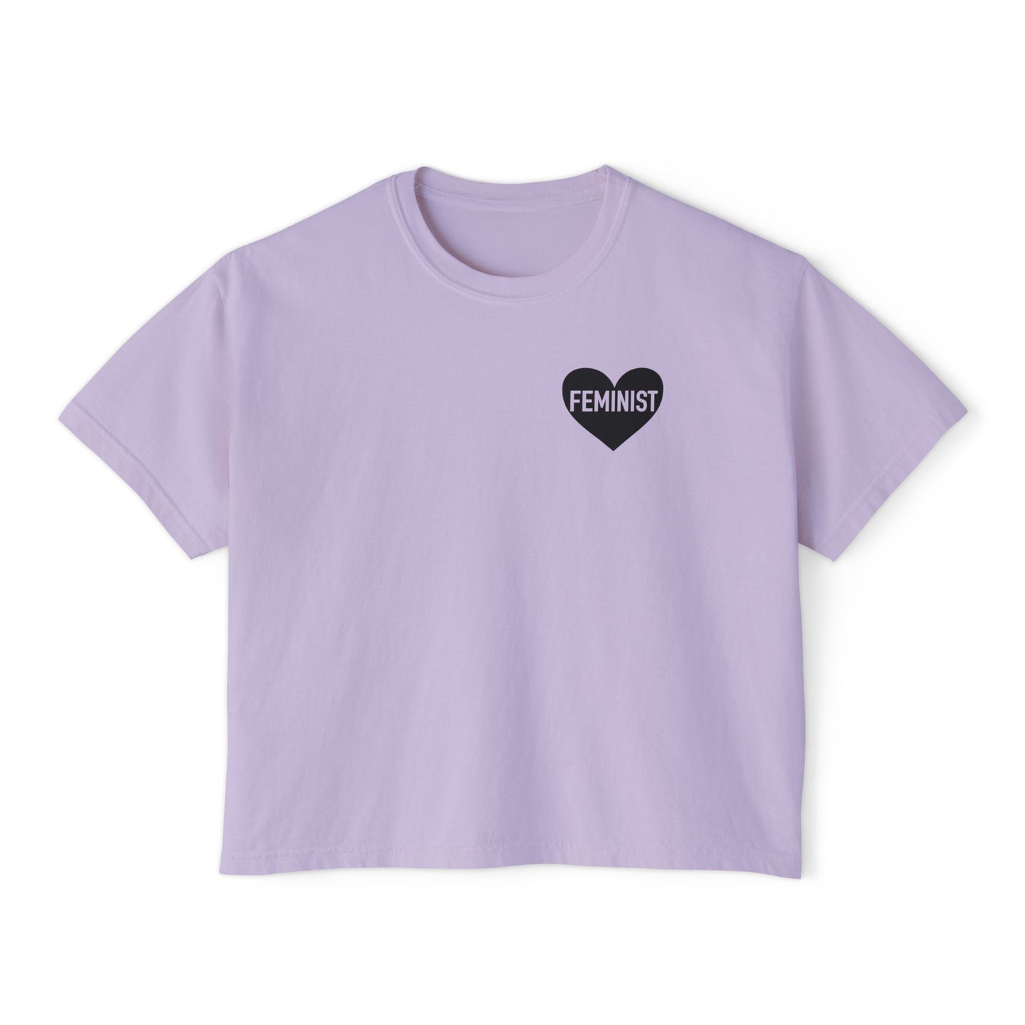 Feminist Heart Boxy Tee - Back Design