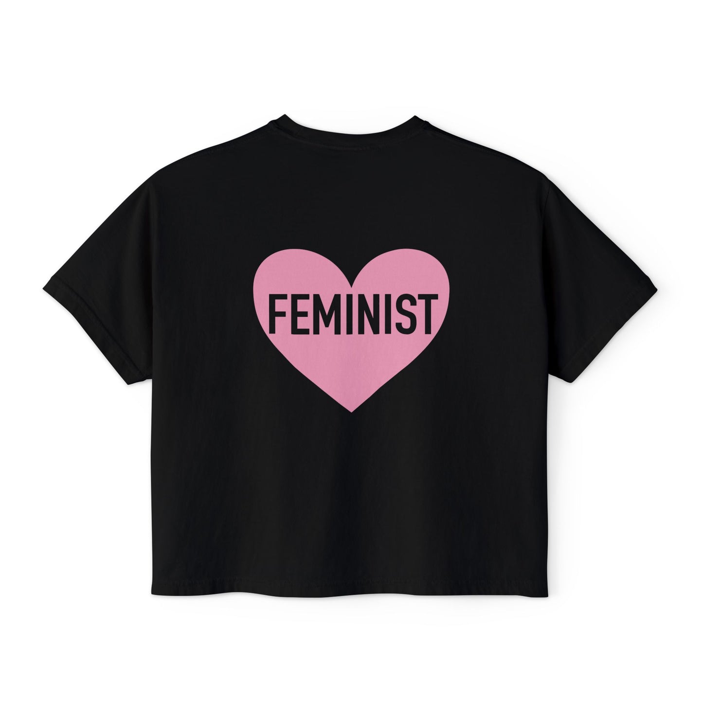 Feminist Heart Boxy Tee - Back Design