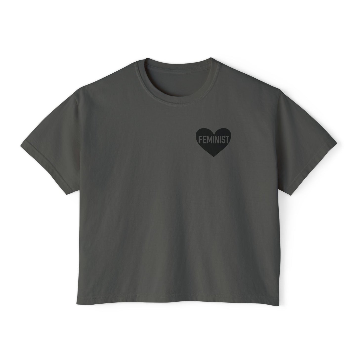 Feminist Heart Boxy Tee - Back Design