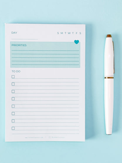 Priorities Notepad - Teal