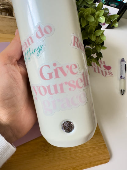 Give Yourself Grace Clear Sticker