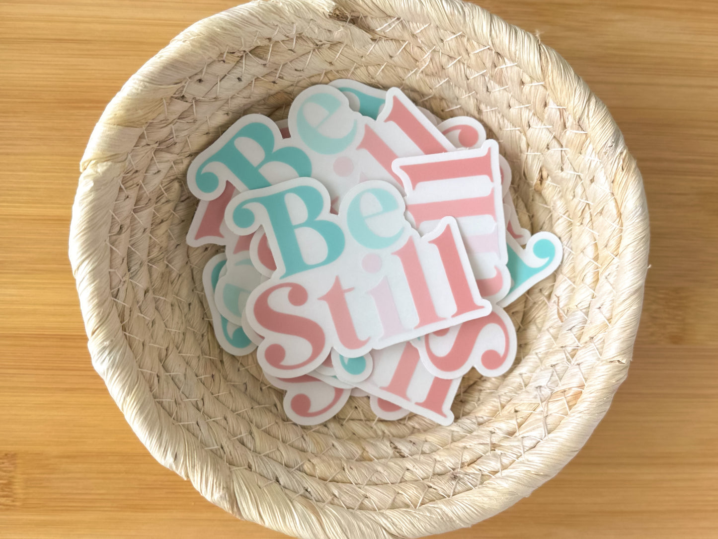 Be Still Clear Sticker