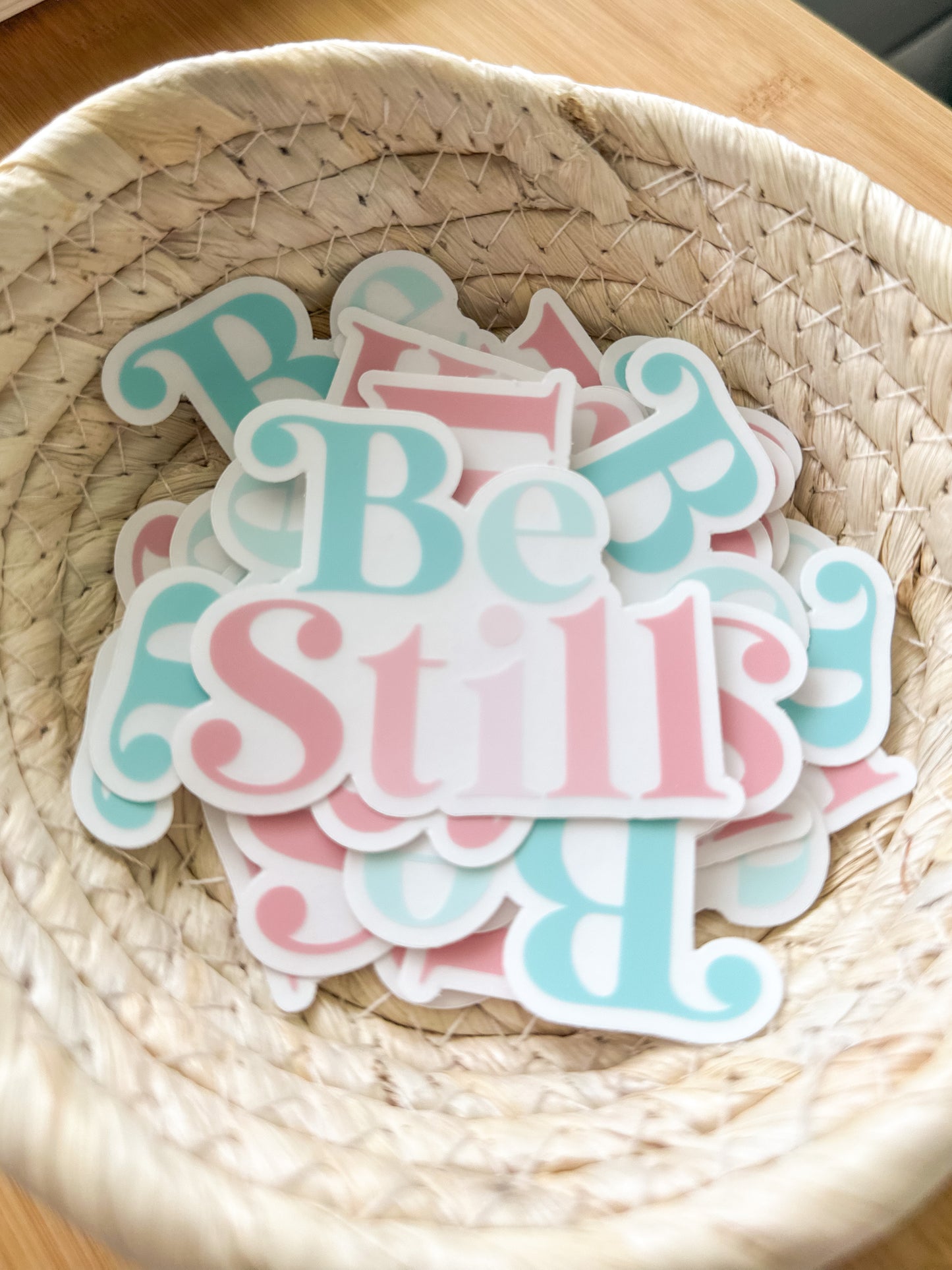 Be Still Clear Sticker