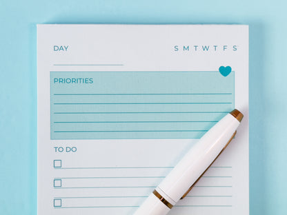 Priorities Notepad - Teal