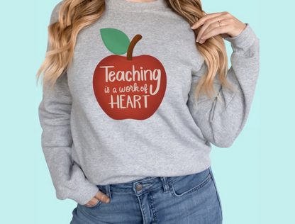 Teaching is a Work of Art Crewneck Sweatshirt