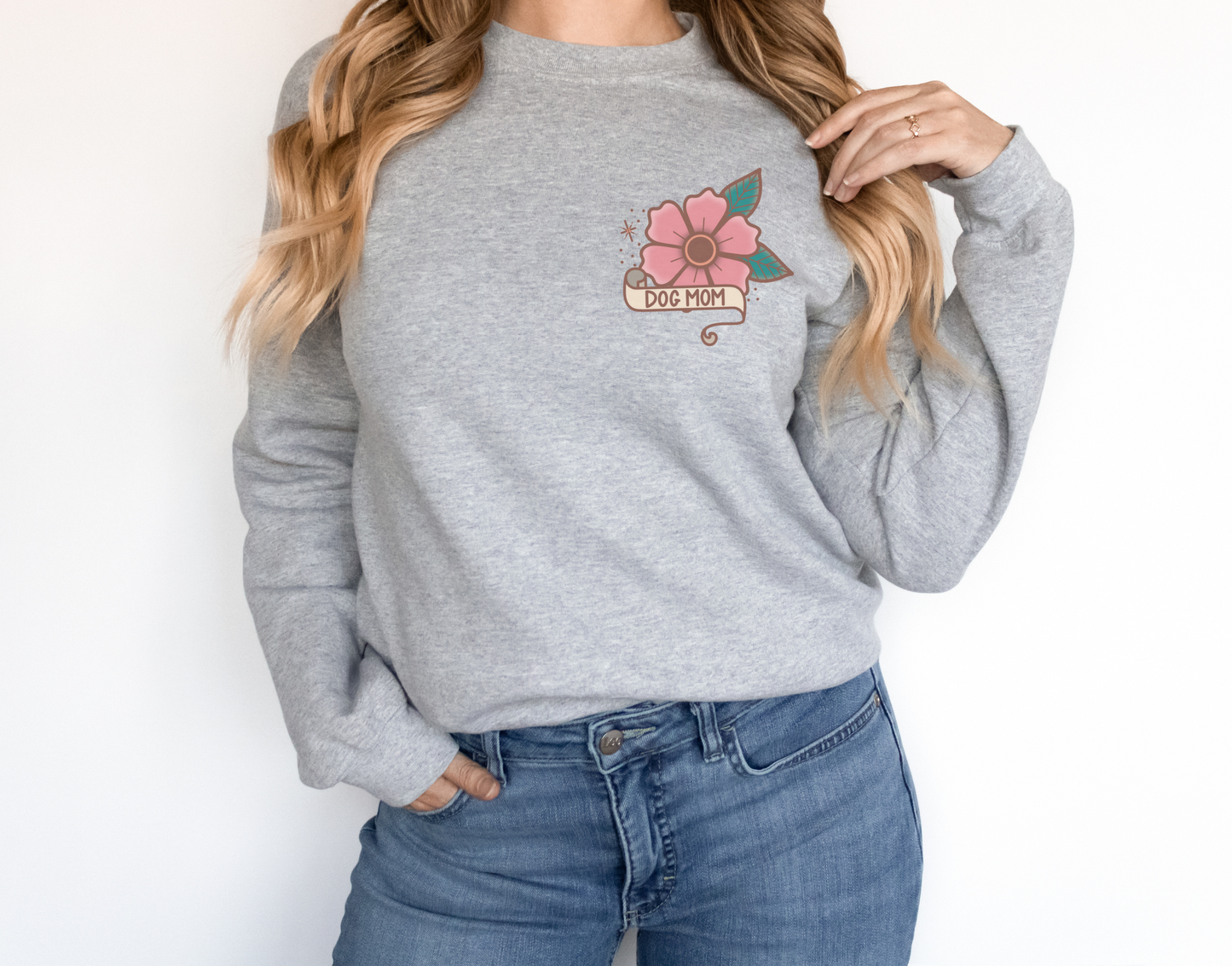 Dog Mom Crewneck Sweatshirt