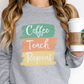Coffee, Teach, Repeat Crewneck Sweatshirt