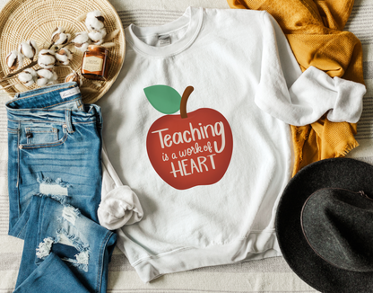 Teaching is a Work of Art Crewneck Sweatshirt