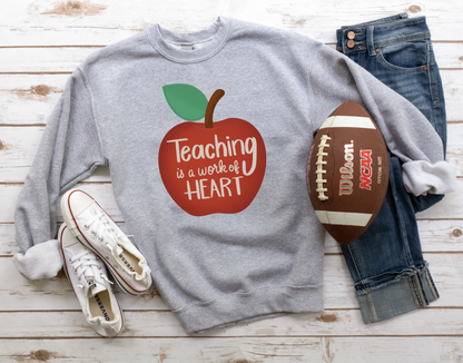 Teaching is a Work of Art Crewneck Sweatshirt