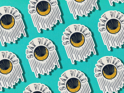 Clear Stay Wild Sticker