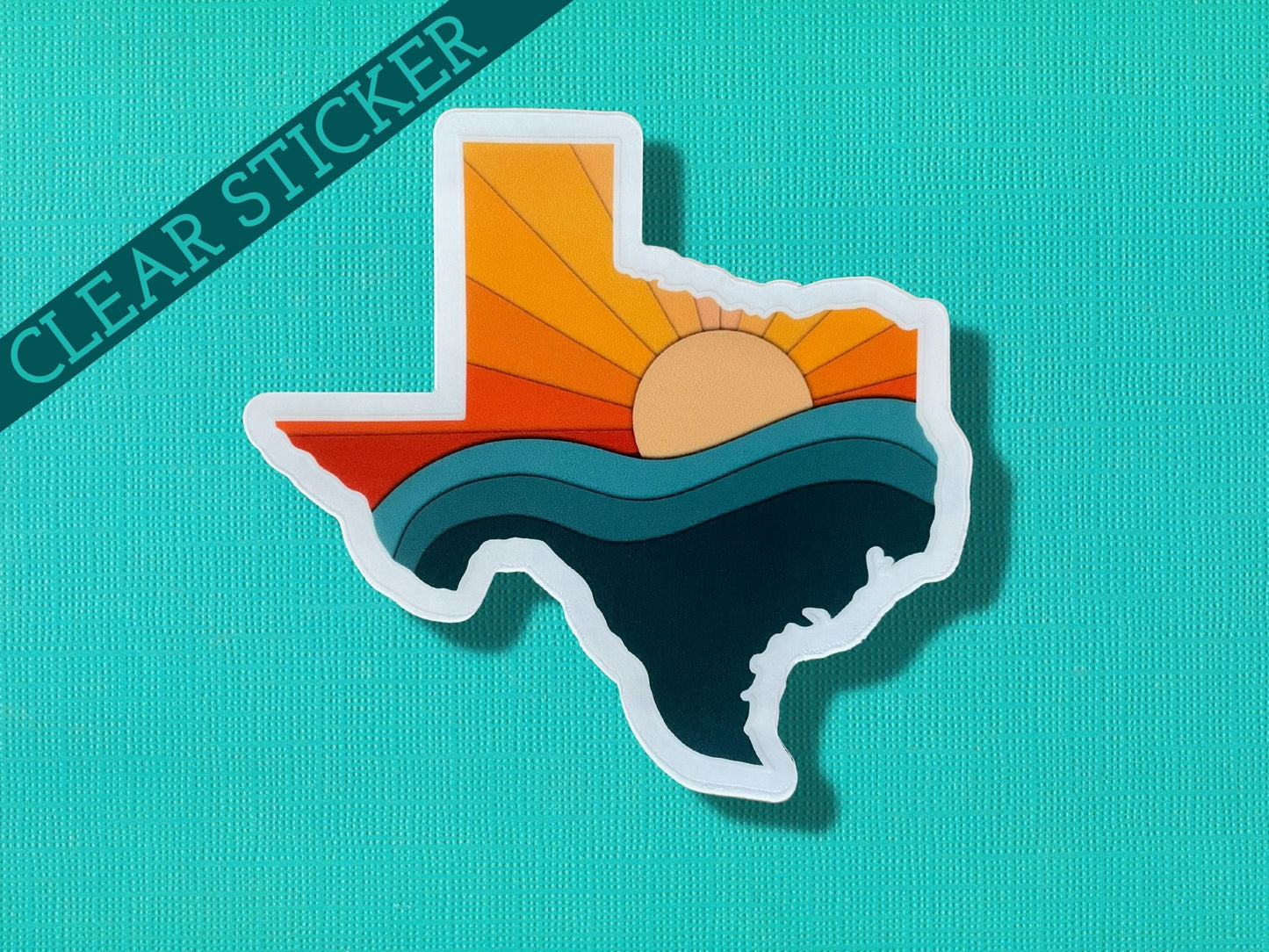 Clear Texas Pride Sticker
