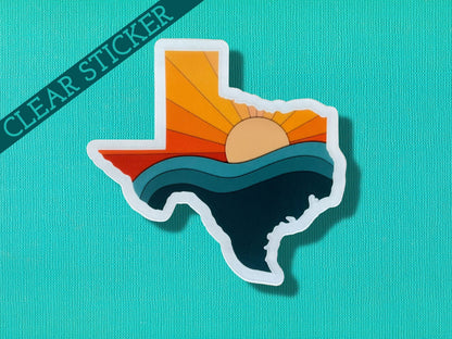 Clear Texas Pride Sticker