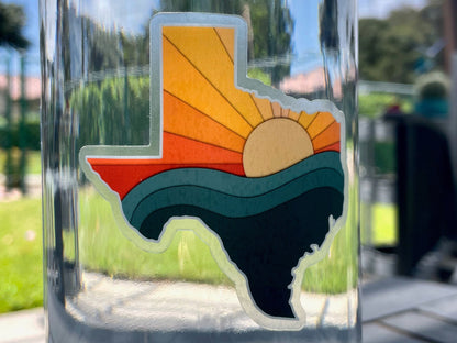 Clear Texas Pride Sticker