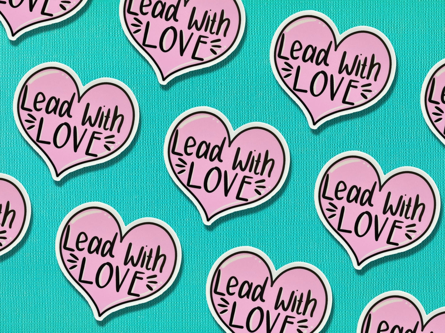 Lead with Love sticker