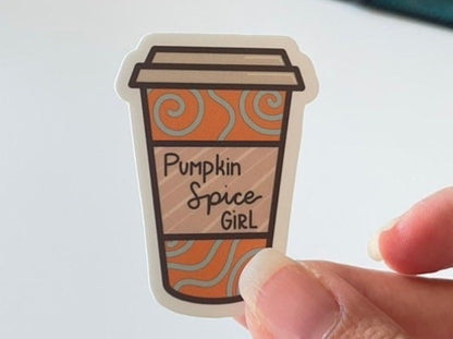 Pumpkin Spice Girl Coffee Cup Sticker