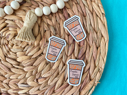 Pumpkin Spice Girl Coffee Cup Sticker