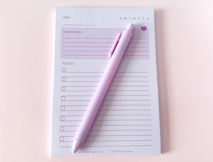 Priorities Notepad - Purple
