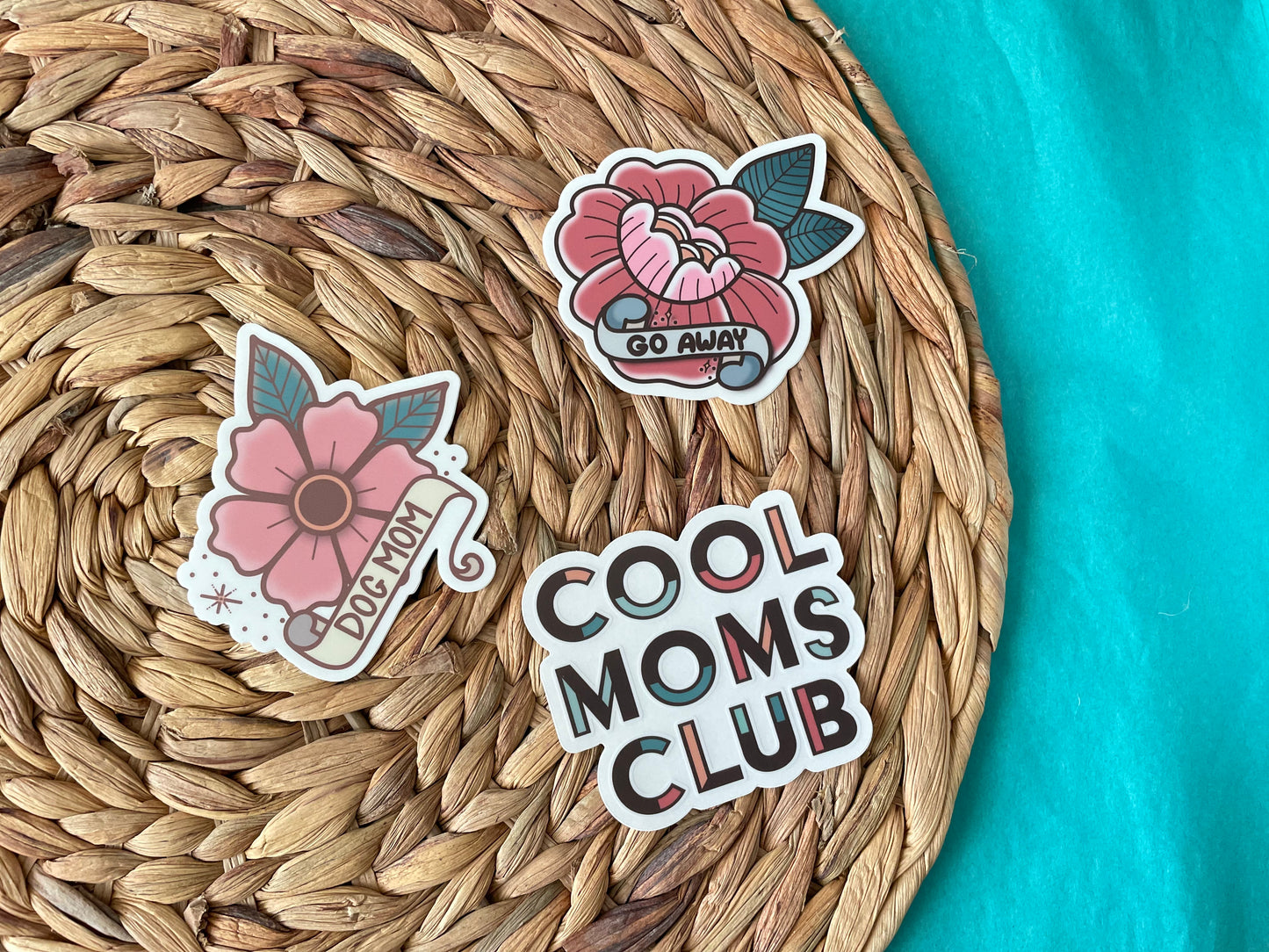 Go Away Flower Sticker