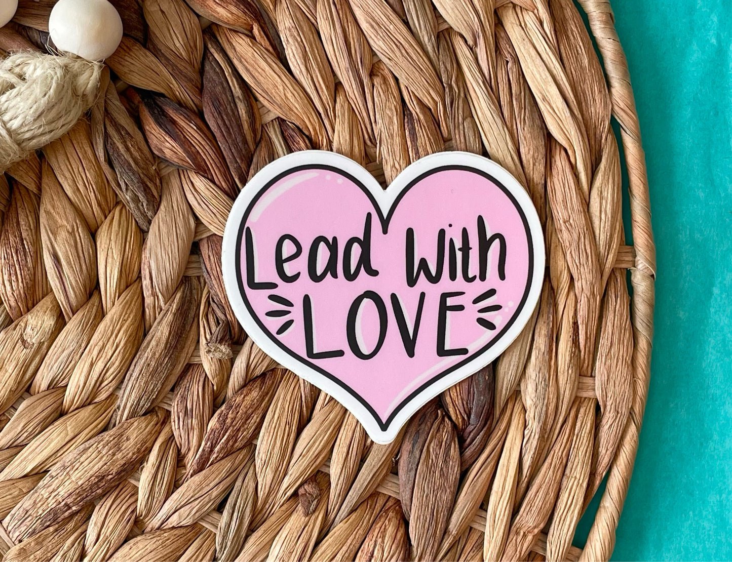 Lead with Love sticker