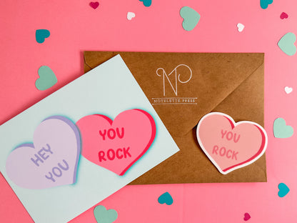 You Rock Candy Heart Sticker