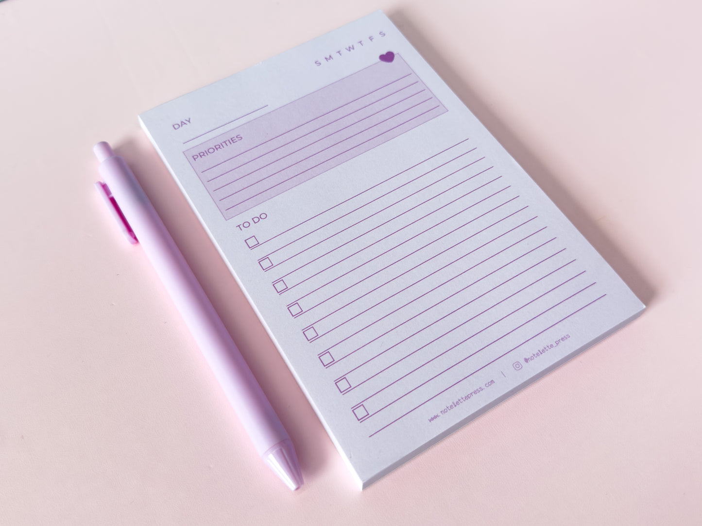 Priorities Notepad - Purple