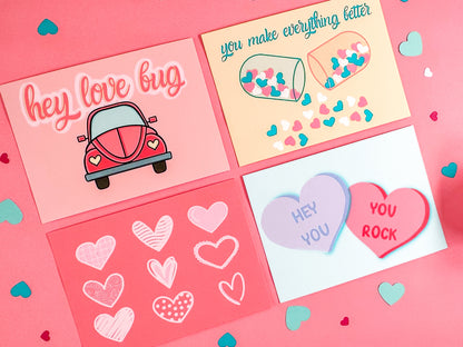 Retro Valentine’s Day Post Cards