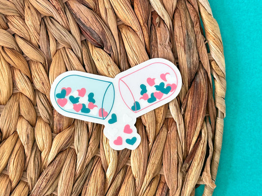 Love Drug Clear Sticker