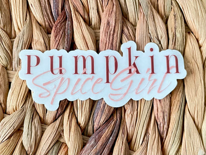 Pumpkin Spice Girl Clear Sticker