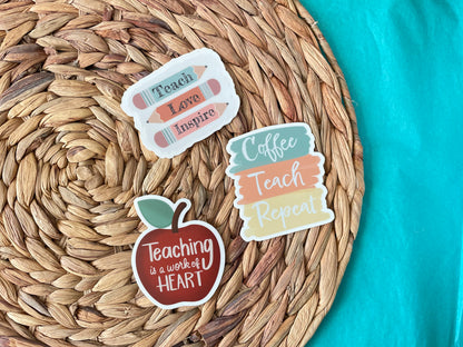 Teaching is a Work of Heart Sticker