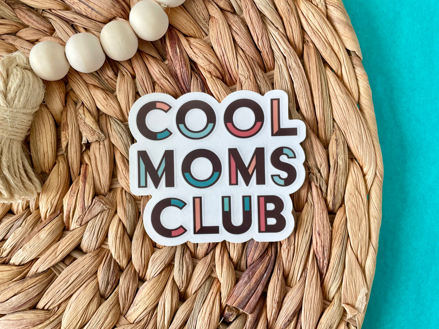 Cool Moms Club Clear Sticker